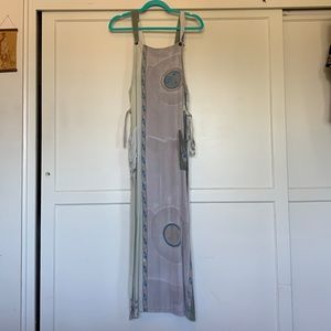 Vintage 90s batik overall maxi dress